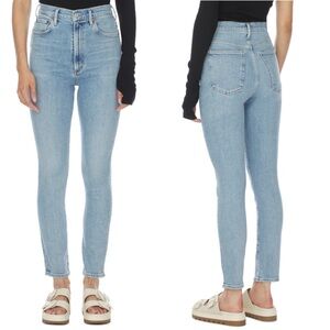 Agolde Pinch Light Blue High-Waisted Skinny Jeans